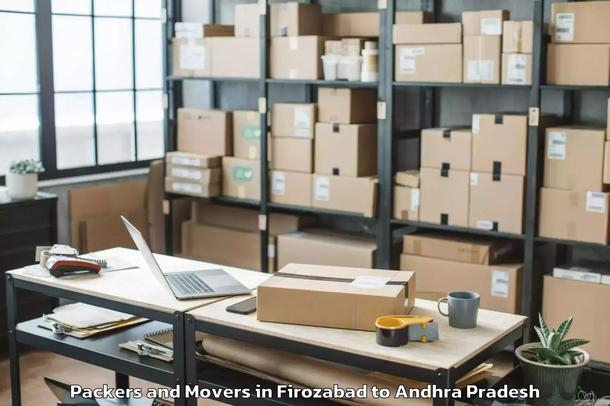 Trusted Firozabad to Vijayawada Packers And Movers